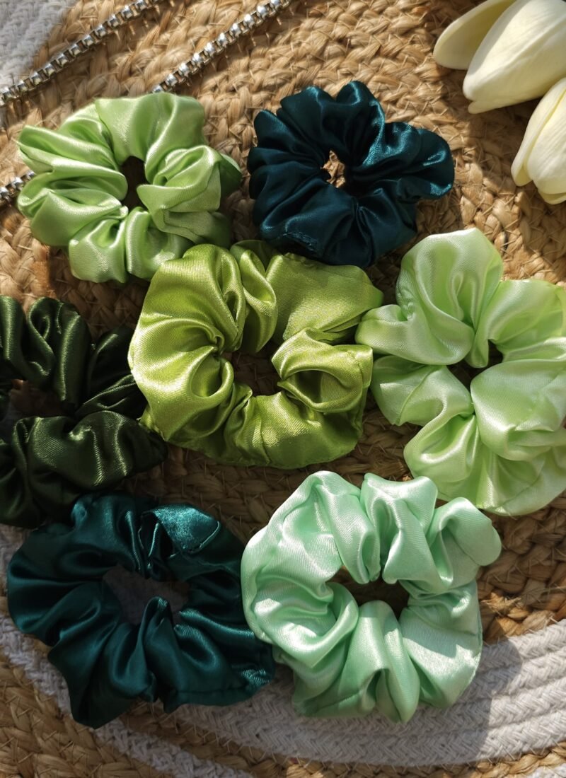 Affordable satin hair scrunchies