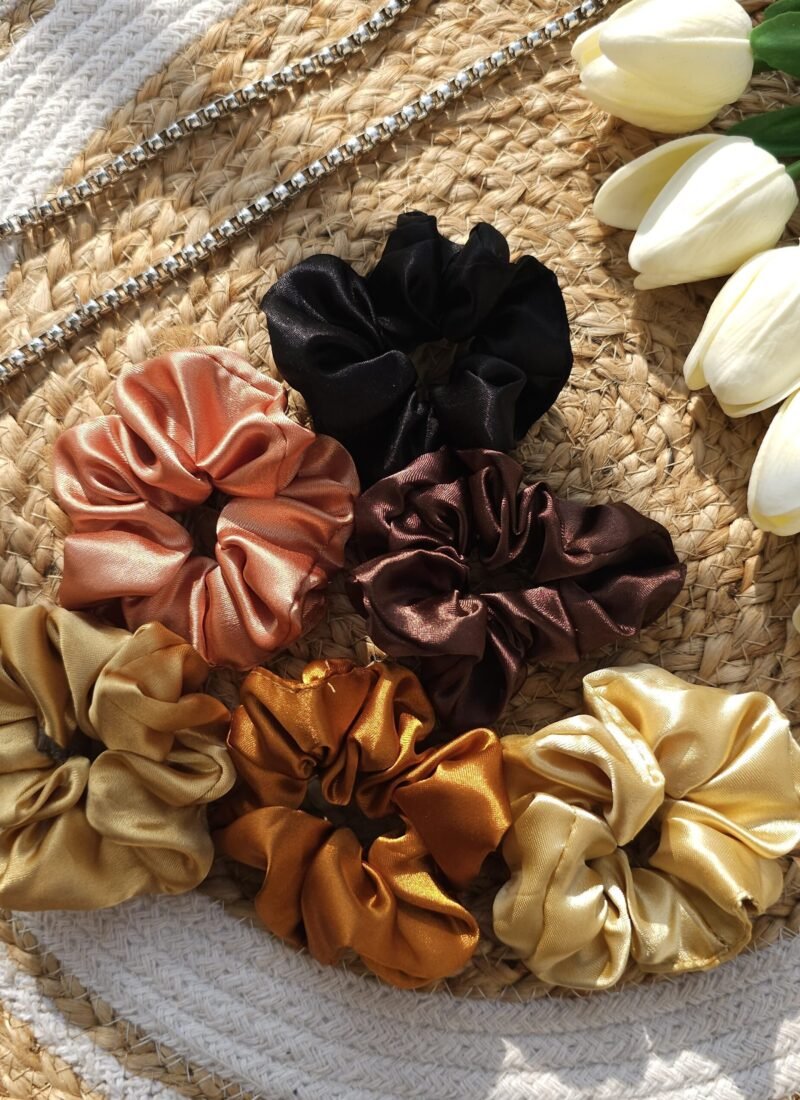 premium satin scrunchies