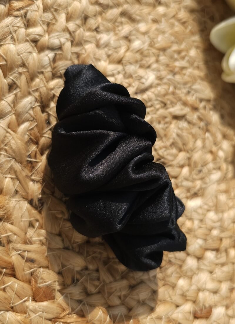 black satin french barrettes
