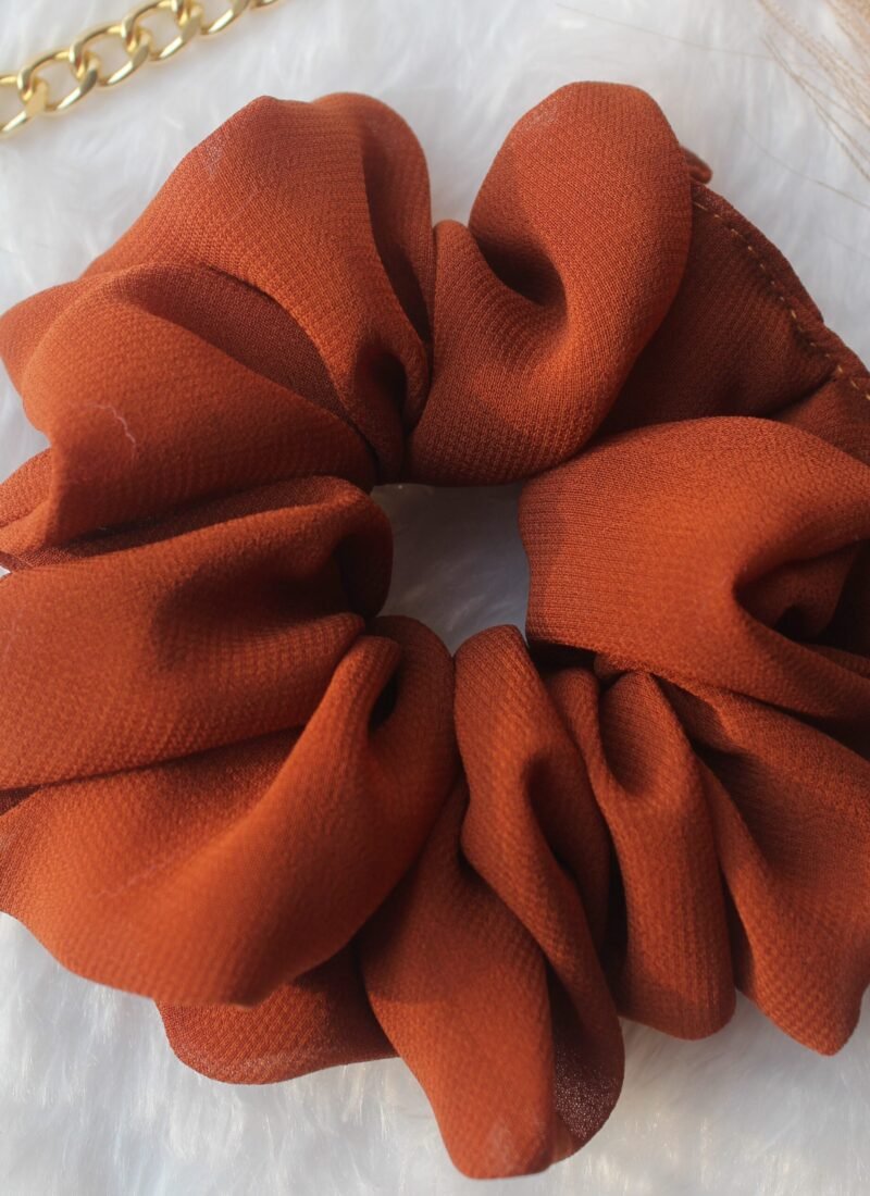 fluffy georgette scrunchies