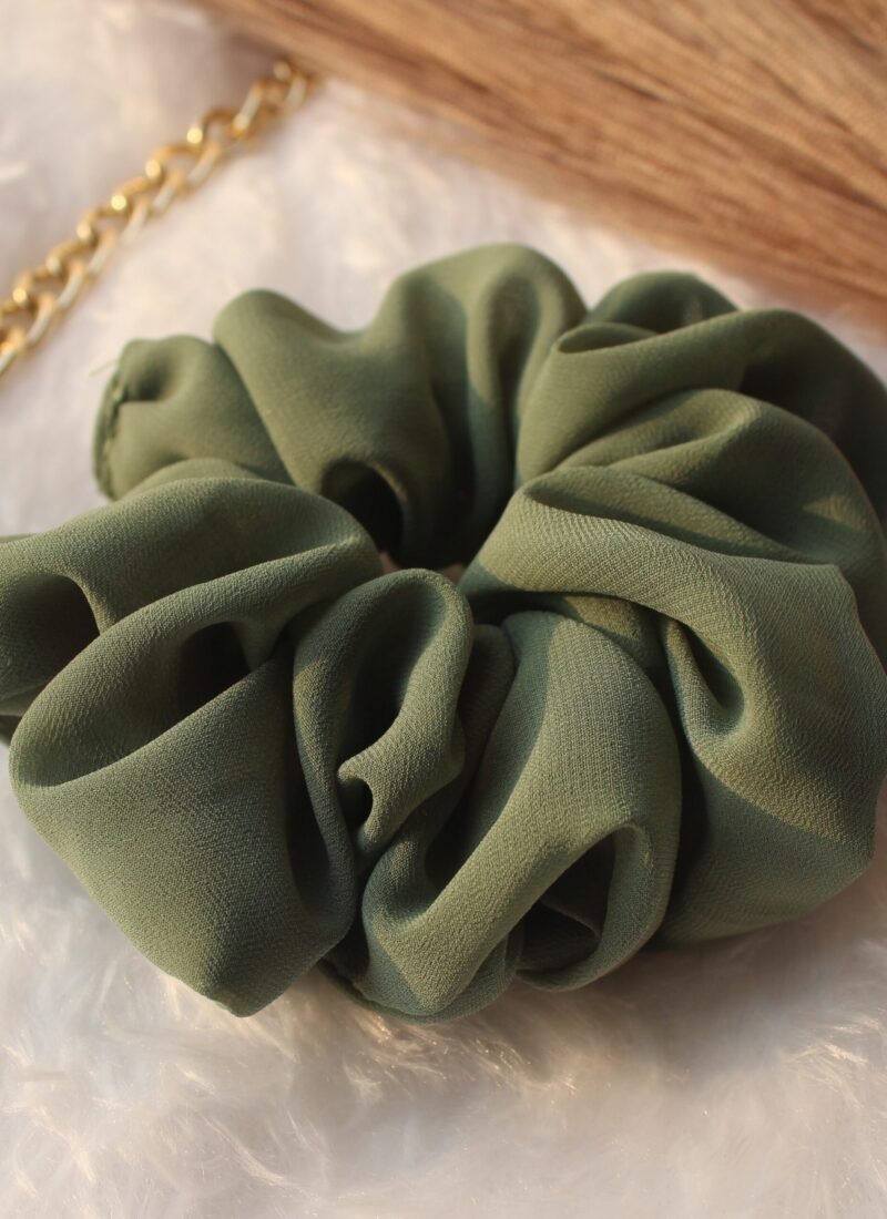 fluffy georgette scrunchies
