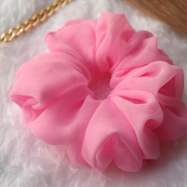 fluffy georgette scrunchies