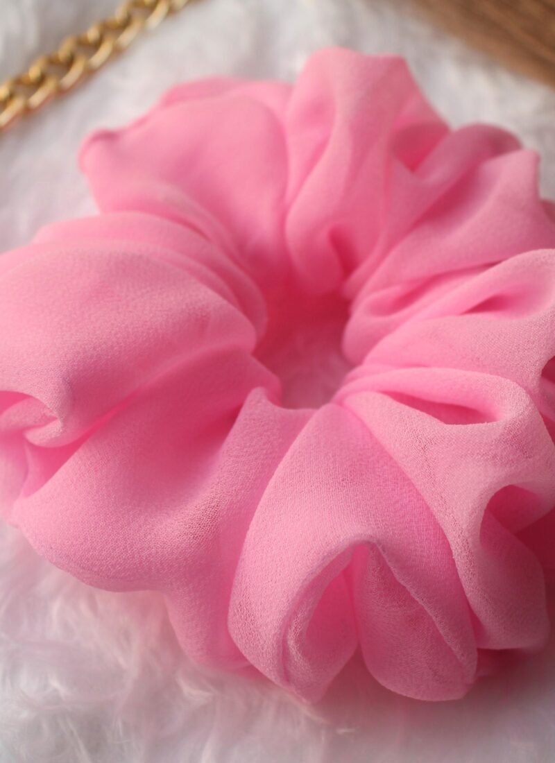 fluffy georgette scrunchies