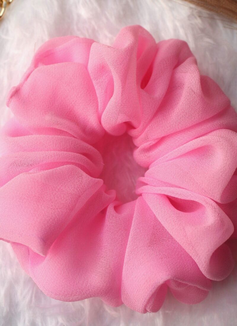 fluffy georgette scrunchies