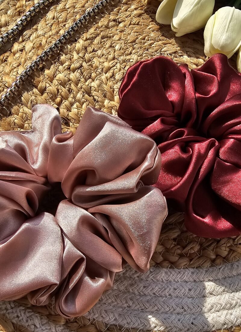 luxury satin scrunchies