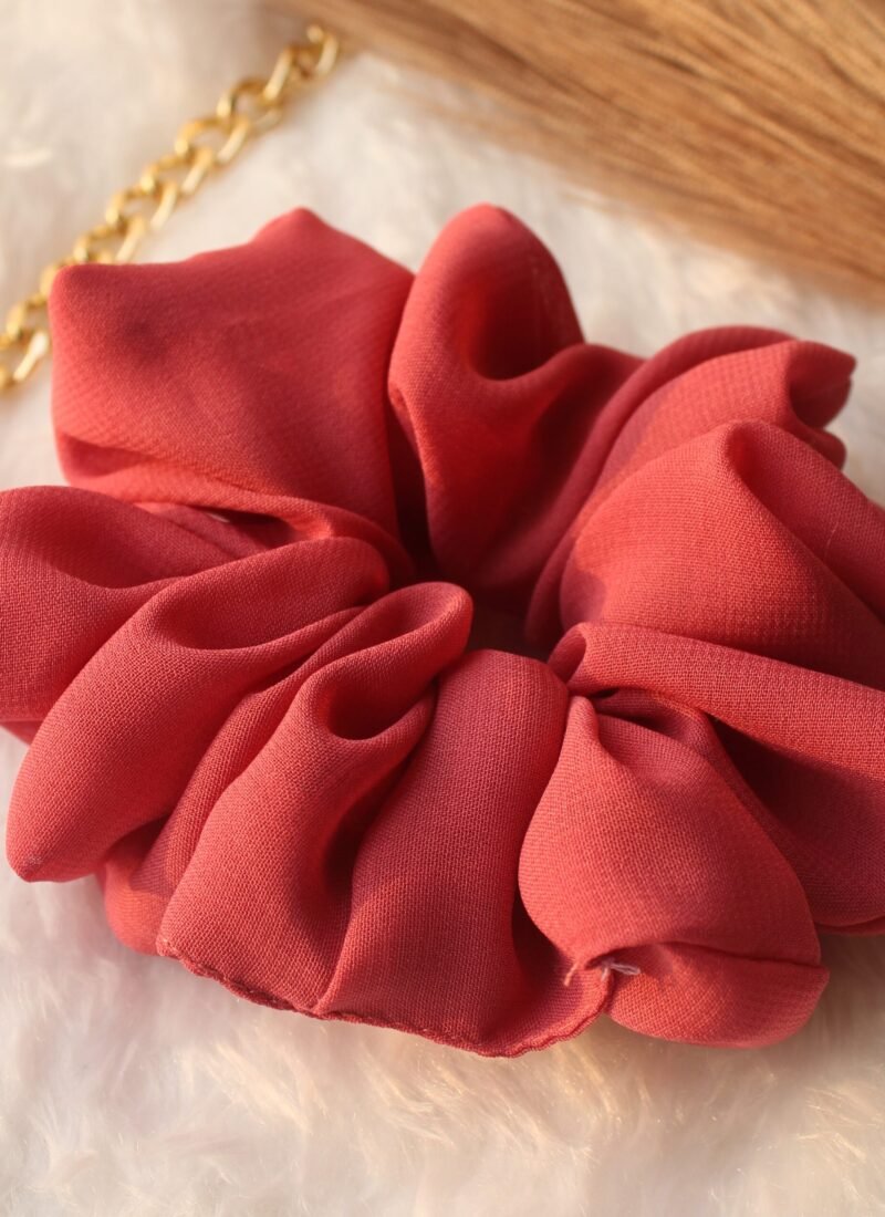 fluffy georgette scrunchies