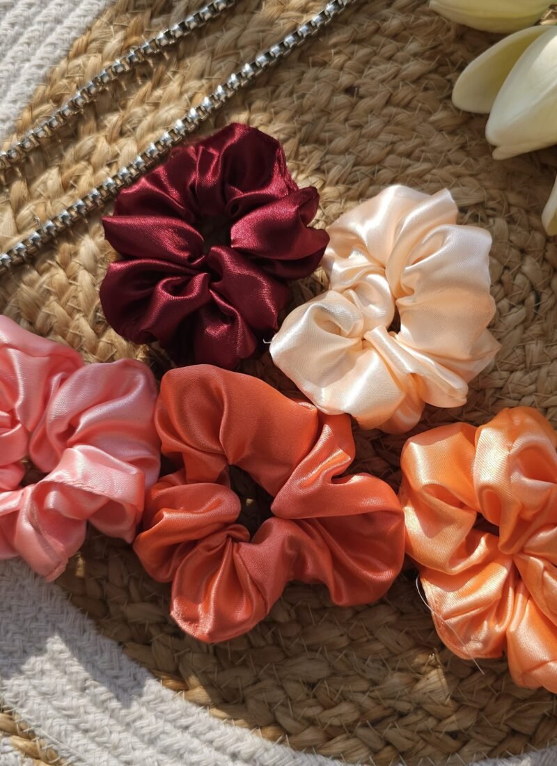 handmade satin scrunchies