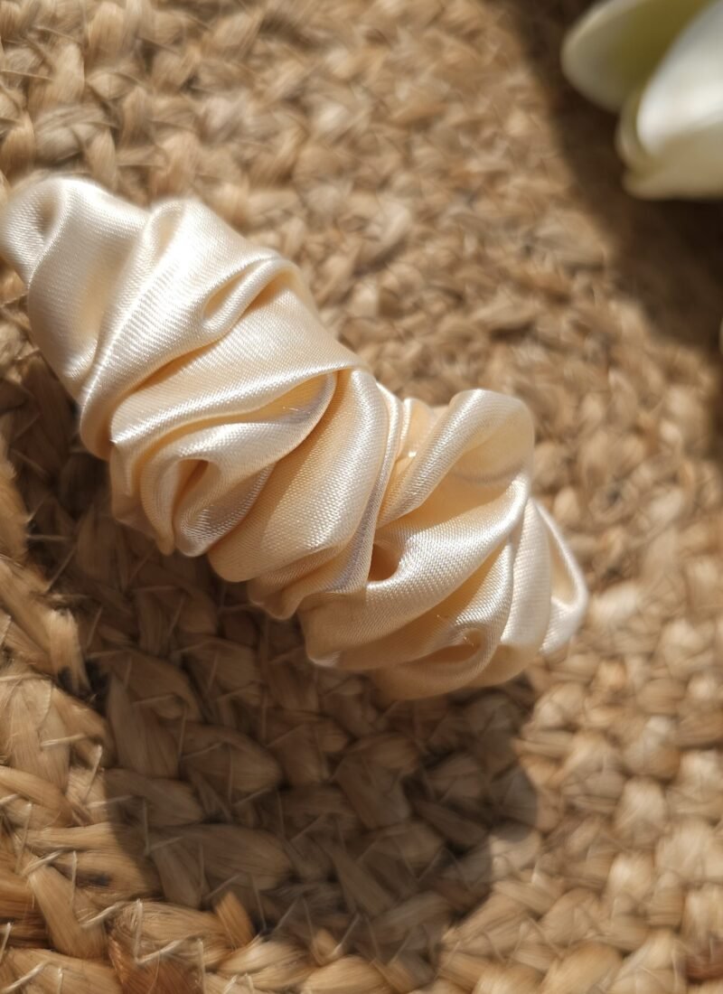 Pearl satin french barrettes clips