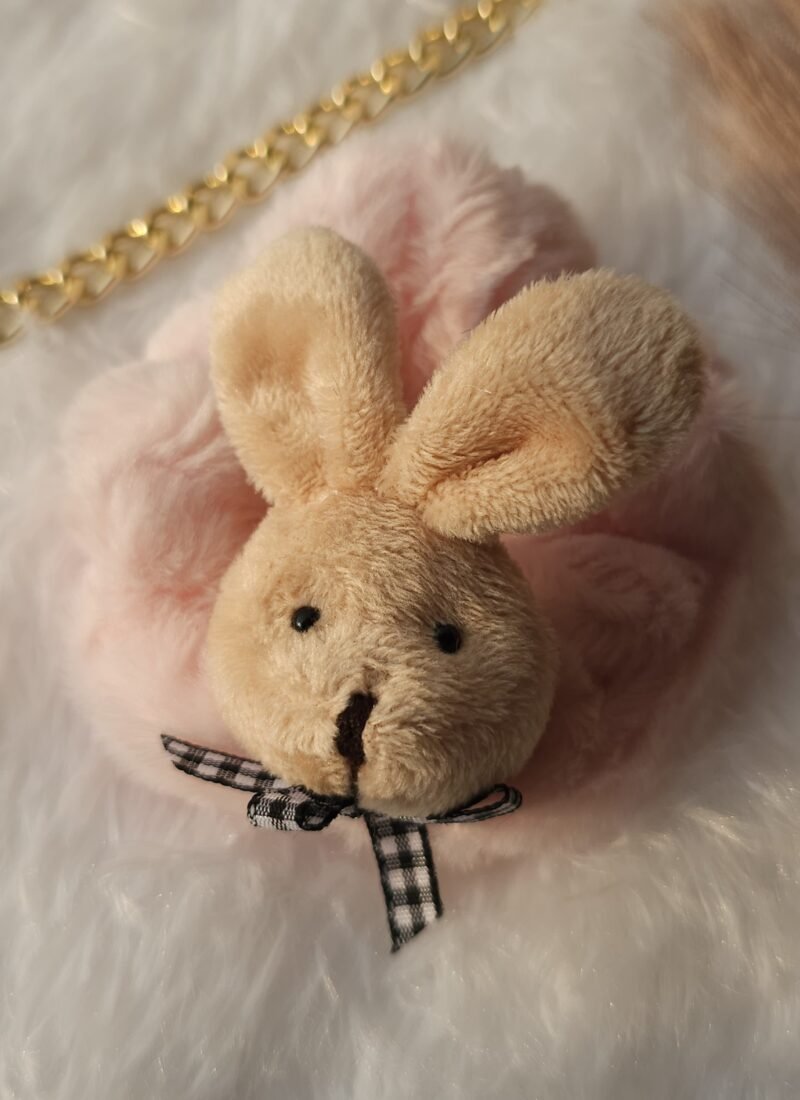 light pink soft scrunchie
