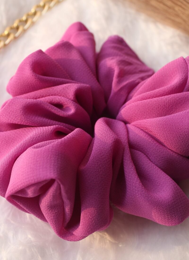 purple georgette scrunchies