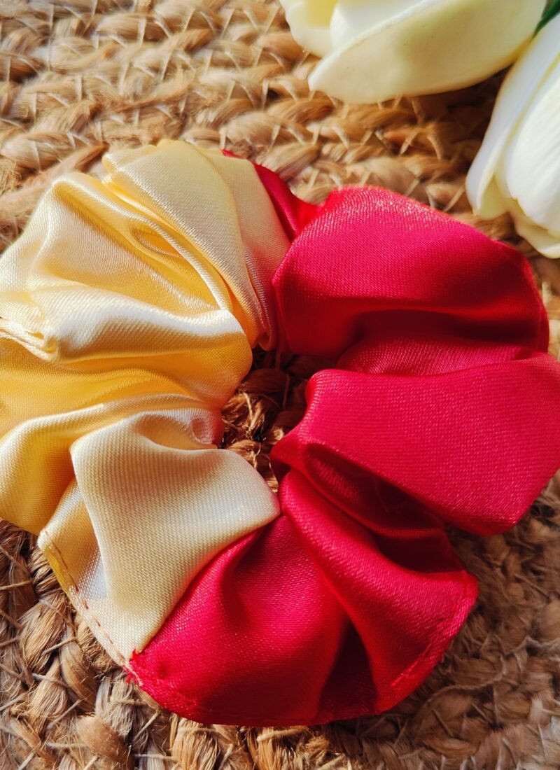 trendy dual tone scrunchies