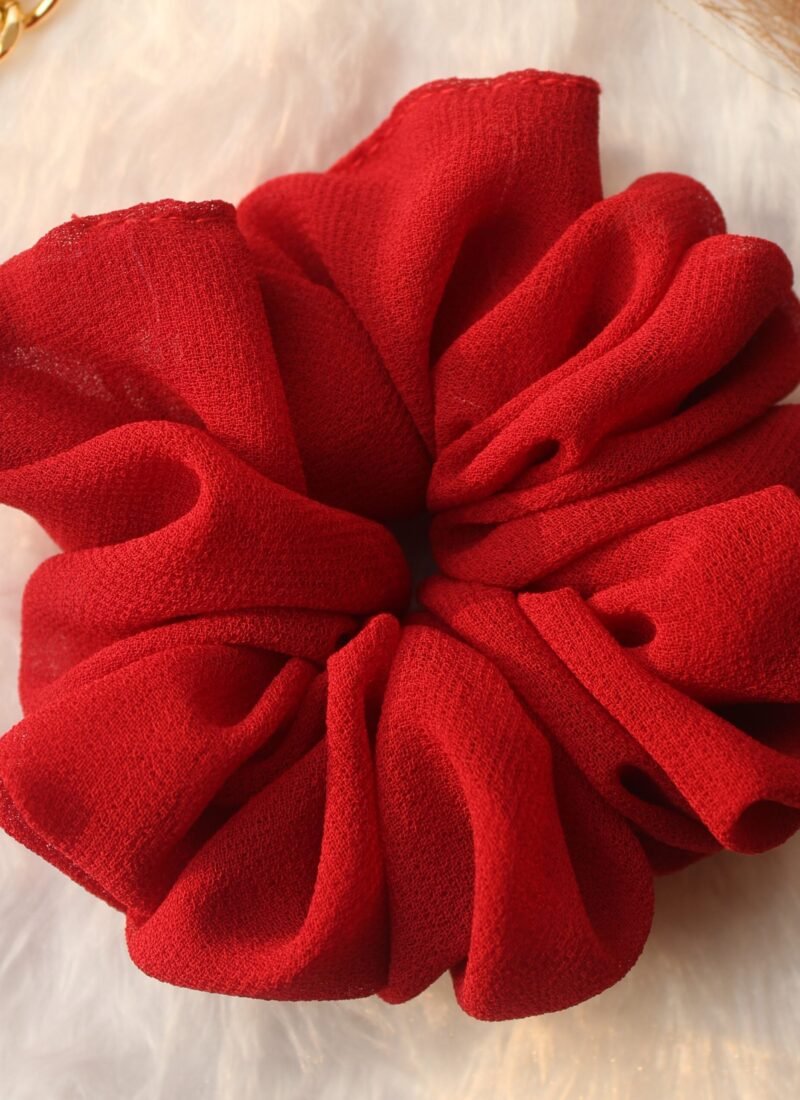 fluffy georgette scrunchies