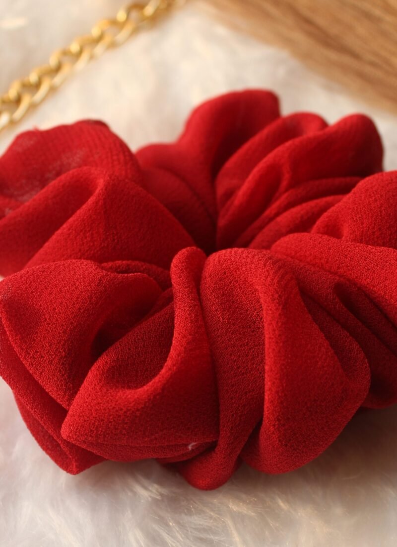 fluffy georgette scrunchies