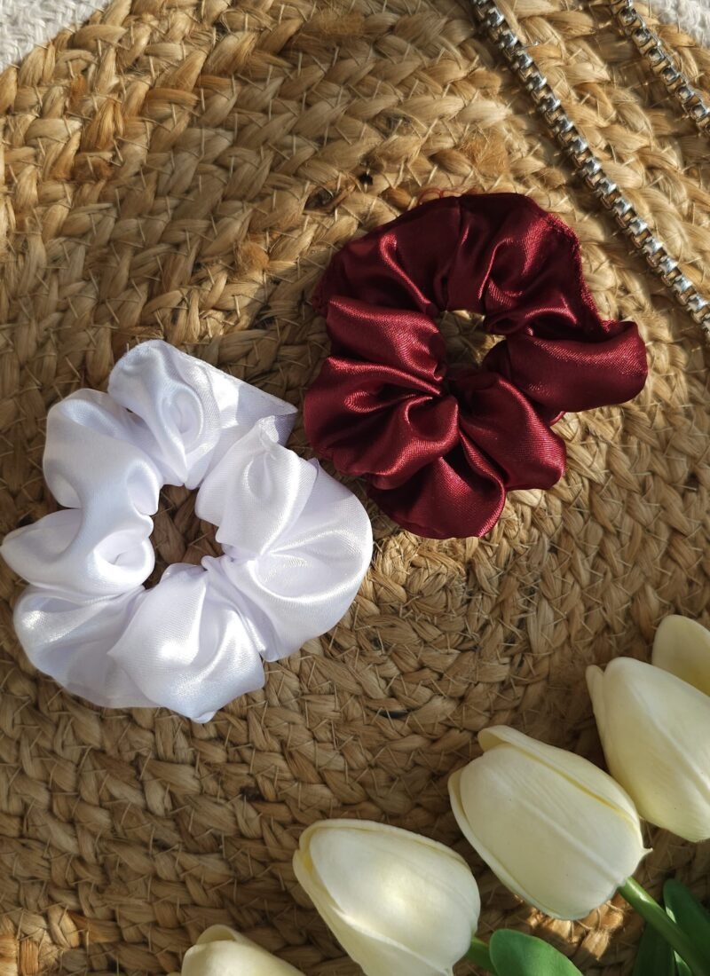 trendy satin scrunchies