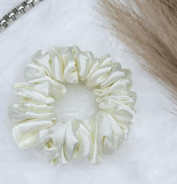 Vanilla Satin Scrunchies - Image 4