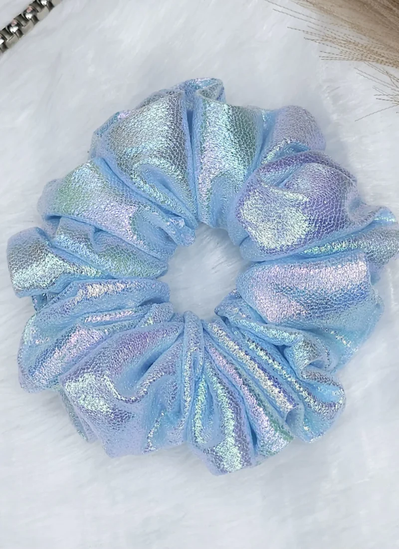 holographic metallic scrunchies
