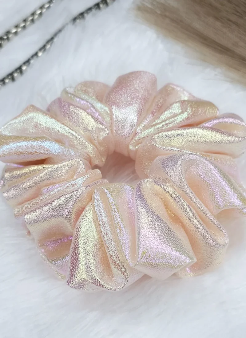 trendy holographic scrunchies