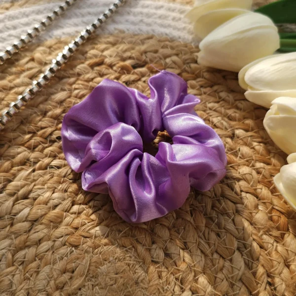 Purple Satin Scrunchie - Image 2