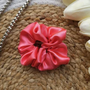 Rouge Satin Scrunchies - Image 2
