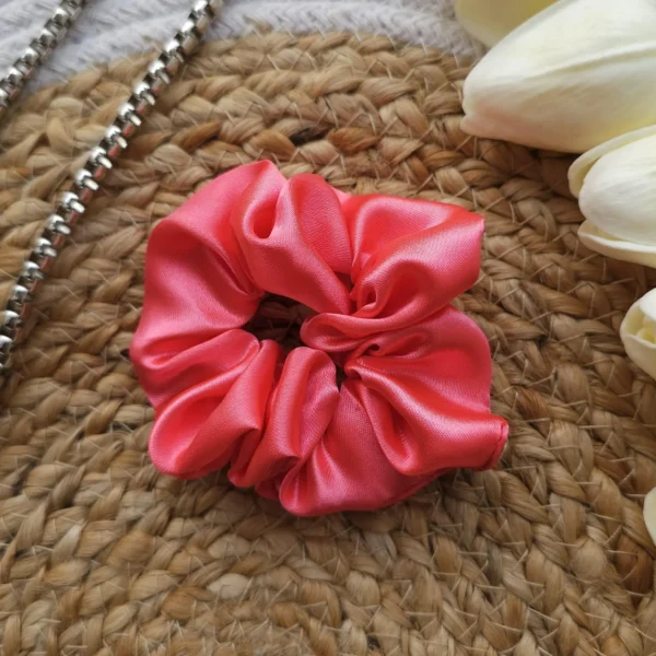 Rouge Satin Scrunchies - Image 2