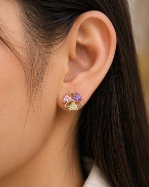 Pastel Bloom Stud Earring - Image 2