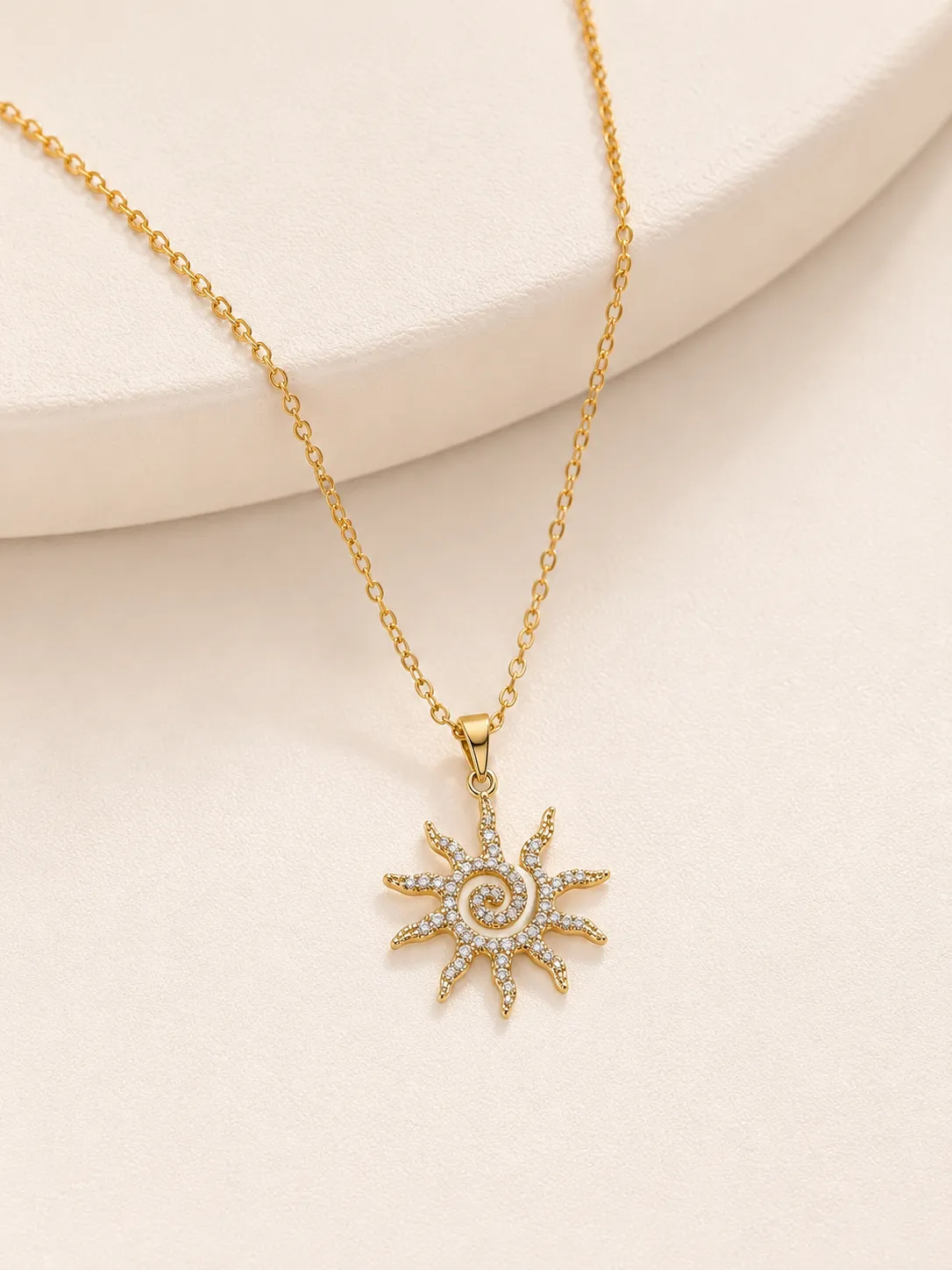 ChatGPT Image Jun 18, 2026, 10_55_06 PM - Copy Celestial Sun Pendant Necklace with Crystal Sunburst Pendant in Gold Finish