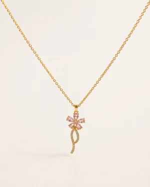 Pink Flora Spark Pendant Neckchain - Image 3