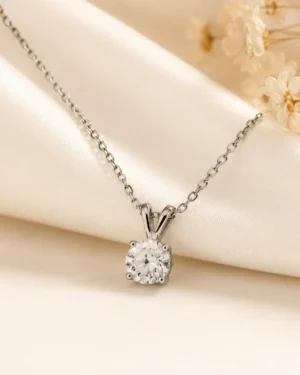 Starlight white Crystal Pendant Neckchain - Image 2