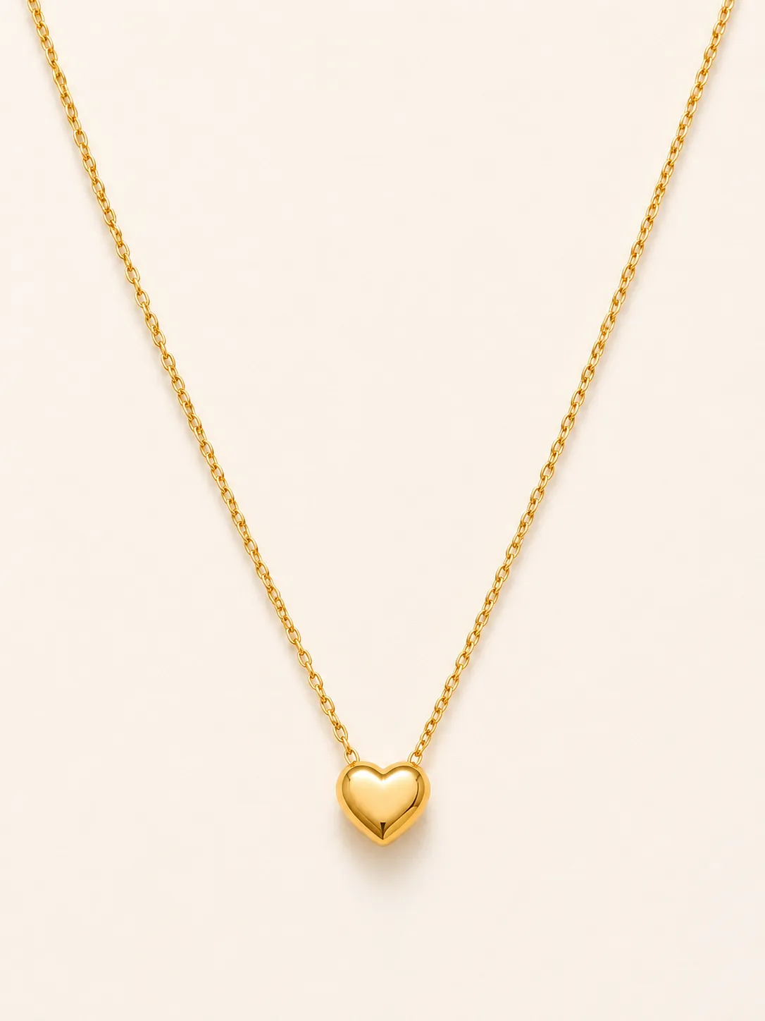 Love Heart Minimal Pendant Necklace Love Heart Minimal Pendant Necklace with Gold Heart Pendant