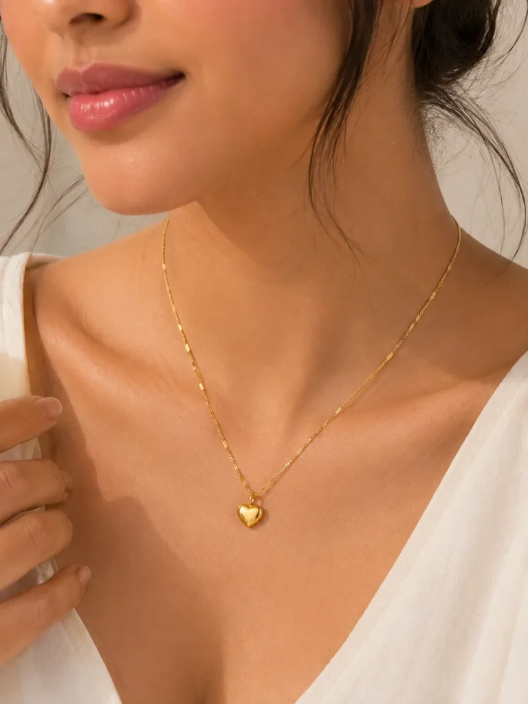 Everyday Love Pendant Neckchain with Gold Heart Pendant