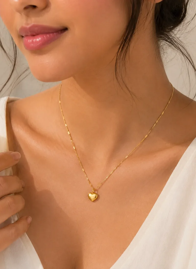Everyday Love Pendant Neckchain with Gold Heart Pendant