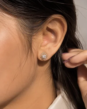 Golden Crystal Halo Studs - Image 2