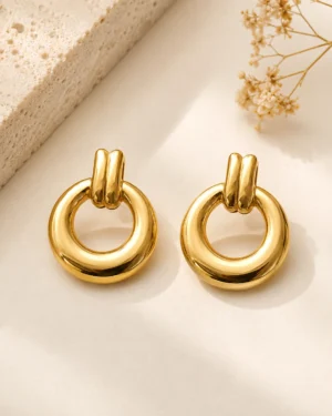 Orbit Gold Link Earrings for Women