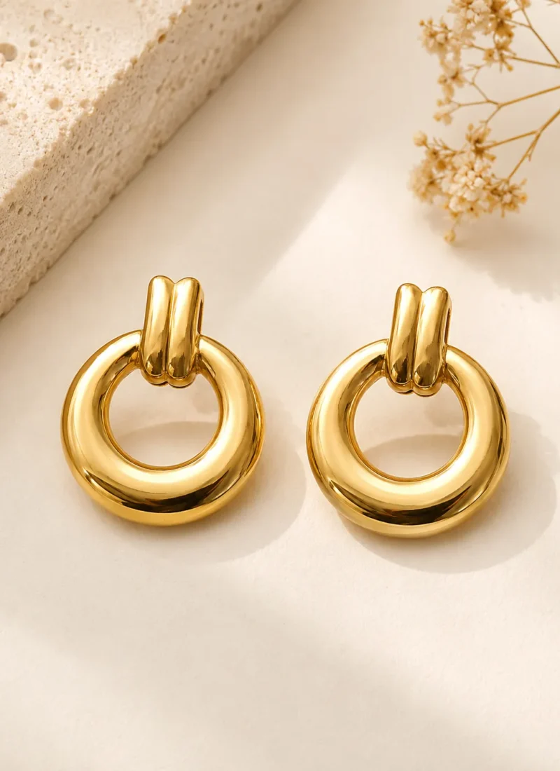 Orbit Gold Link Earrings for Women