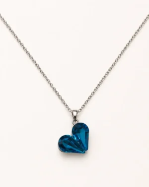 Ocean Gem Heart Pendant Necklace - Image 2
