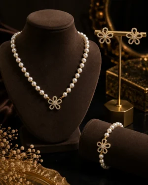 Flora Pearl Jewellery Set - Image 2