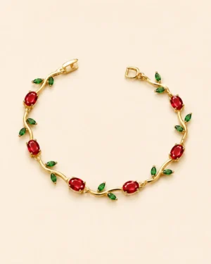 Ruby Vine Crystal Bracelet - Image 2