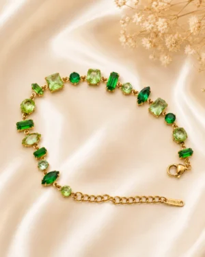 Emerald Mosaic Crystal Bracelet - Image 2