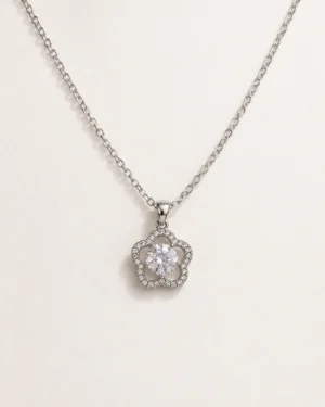 Silver Stone Flower Neckchain - Image 3