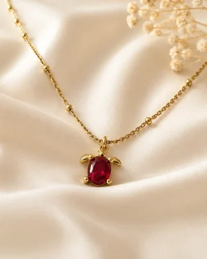 Red Crystal Turtle Neckchain - Image 2