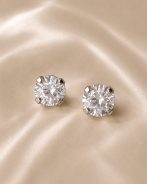 Aurora Classic Crystal Stud Earrings - Image 3