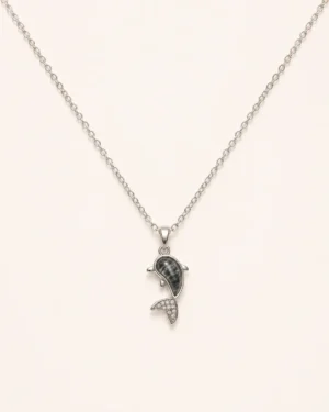 Dolphin Zircon Pendant Neckchain - Image 2