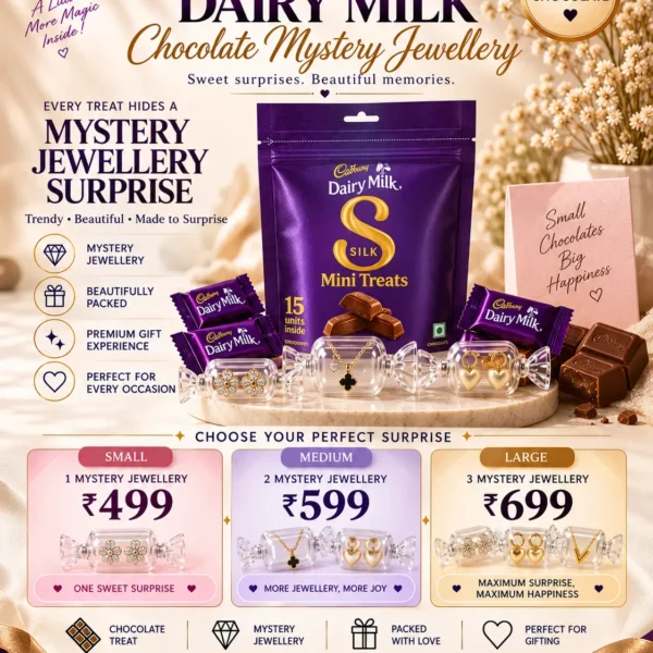 Dairy Milk Mystery Chocolate Jewellery with surprise jewellery