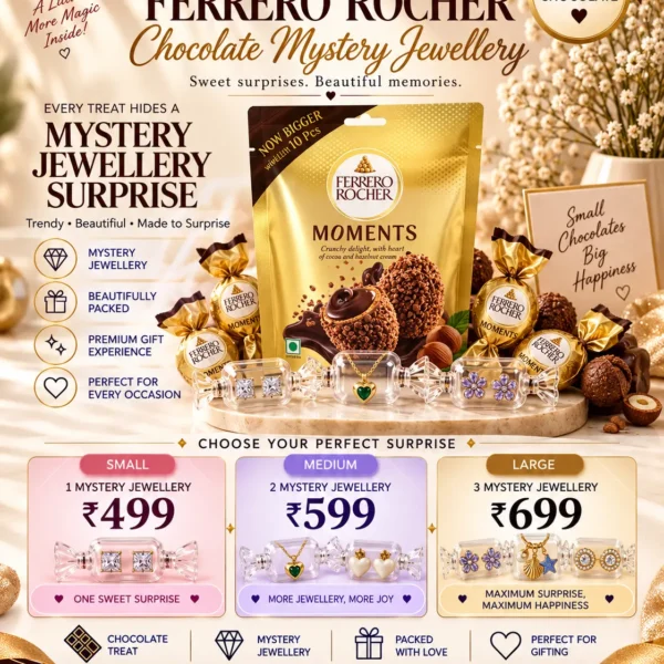 Ferrero Rocher Mystery Chocolate Jewellery with surprise jewellery