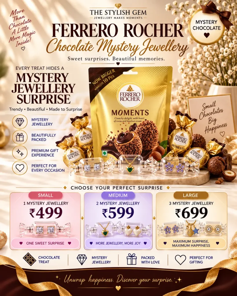 Ferrero Rocher Mystery Chocolate Jewellery with surprise jewellery