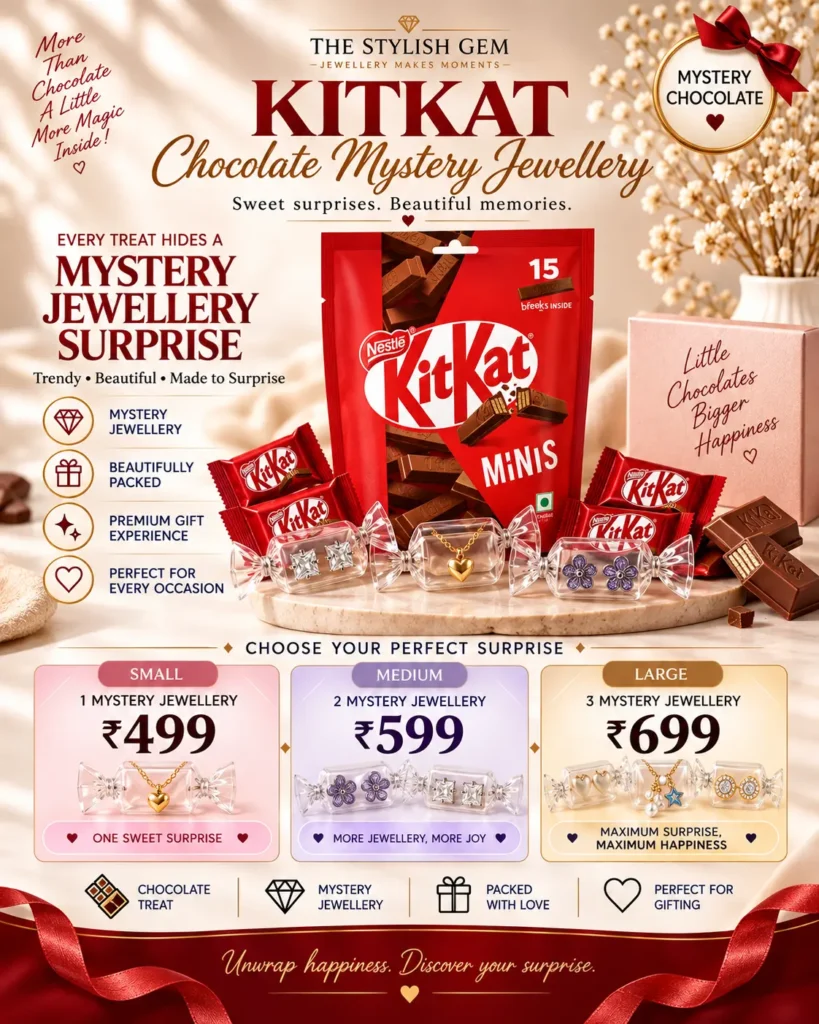 KitKat Mystery Chocolate Jewellery with surprise jewellery